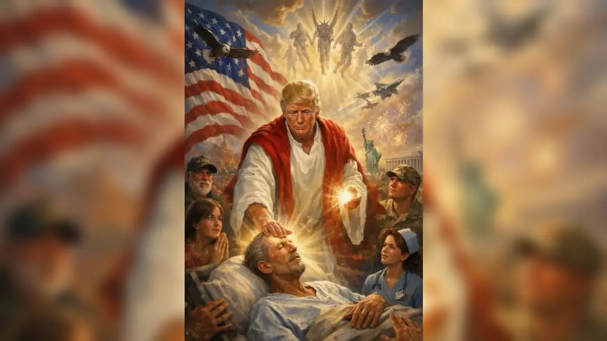 Trump Se Transforma em Ícone Religioso: Publicação Polêmica Gera Repercussão Global