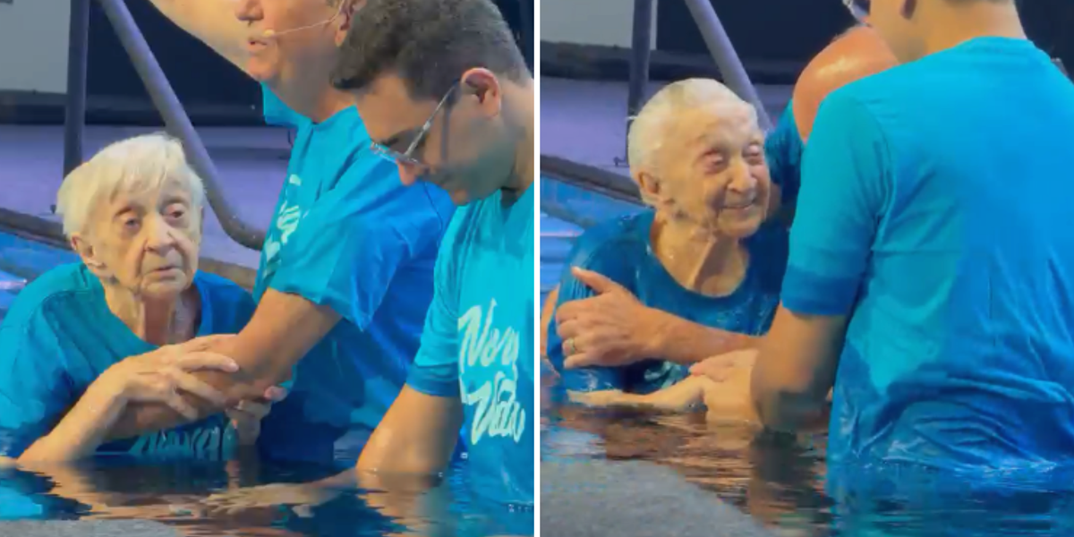 Aos 95 Anos, D. Jandyra Celebra Novo Começo com Batismo Emocionante