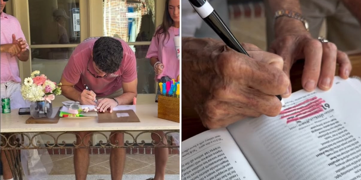 Casal Transforma Bíblia do Filho em Herança Espiritual com Versículos e Mensagens de Amor